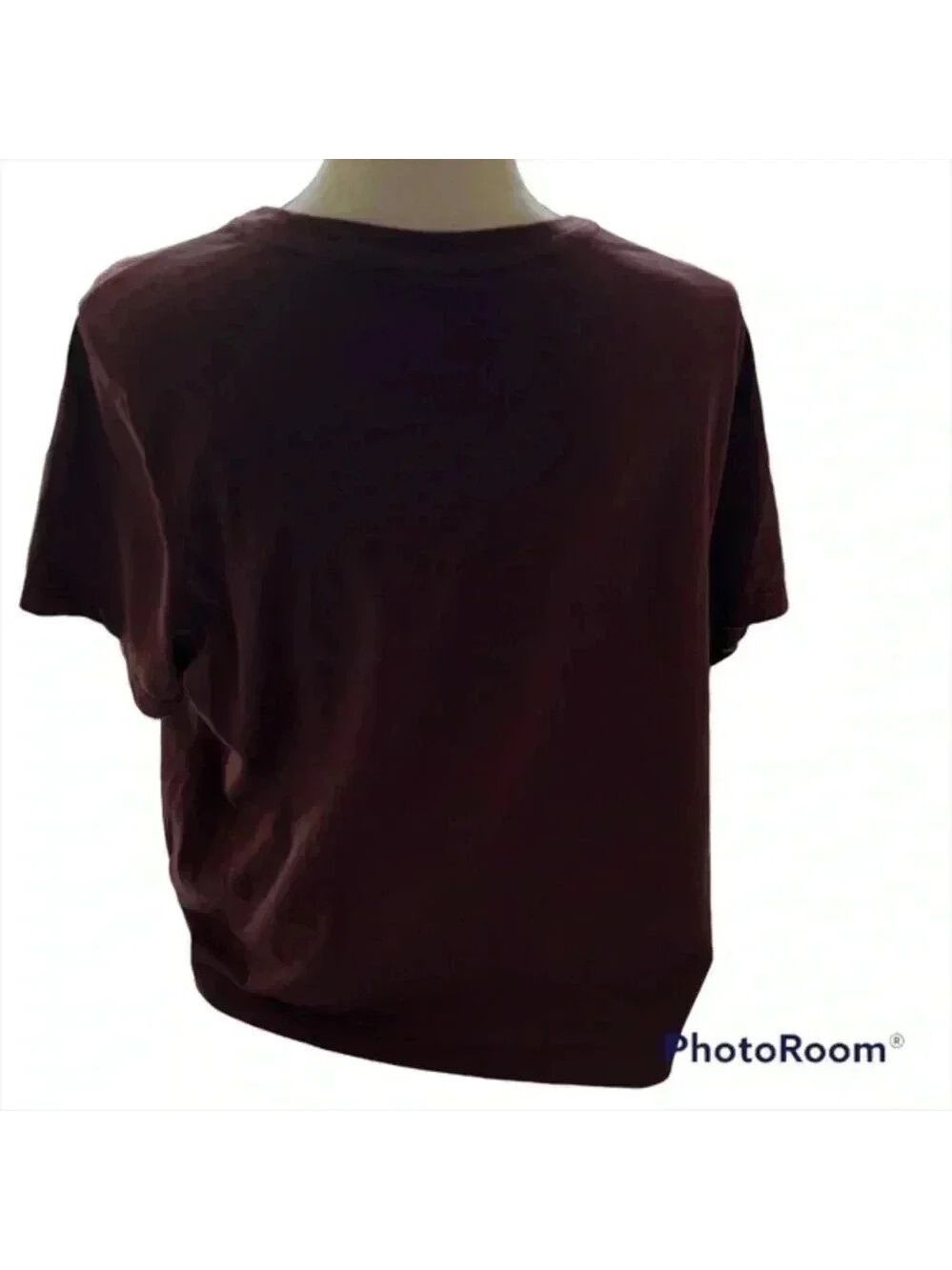 Nike Womens Metallic Gold Graphics Brown Long Sleeve Tee T-Shirt Medium - Picture 7 of 9